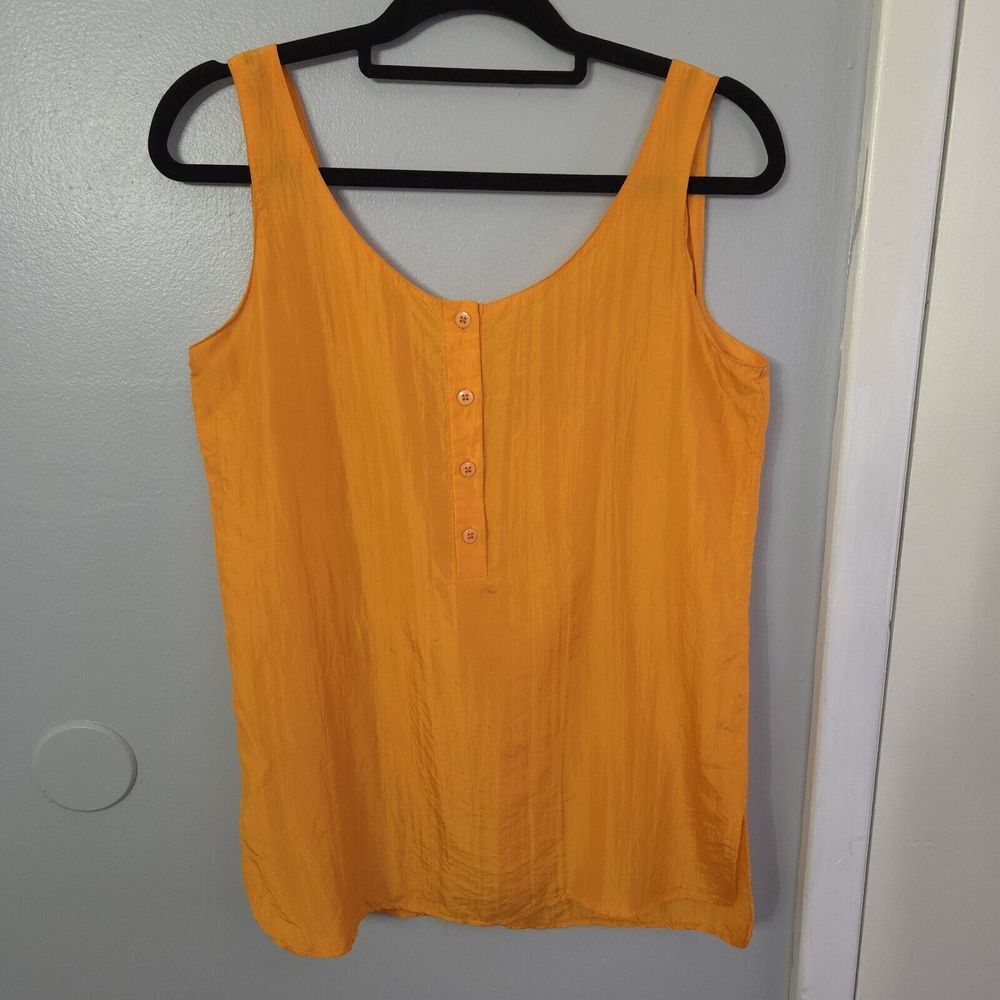 VINTAGE BRECKENRIDGE SIZE 8 Orange Tank TOP‎ 100% SILK